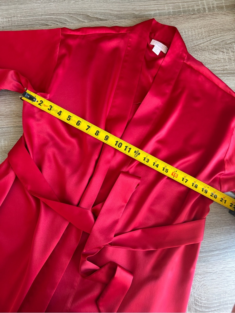 Cabernet by Sleep Sense Deep Red Women’s Robe with Waist Tie Size Medium - Picture 9 of 13